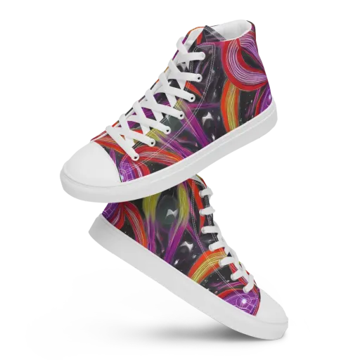 Sonic Petals on a Men's High Top Canvas Shoes
