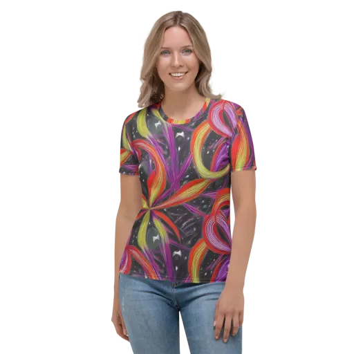 Sonic Petals on a Women's Crew Neck T-Shirt