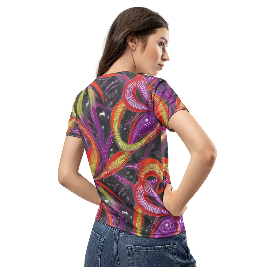 Sonic Petals on Women's Crew Neck T-Shirt — Back