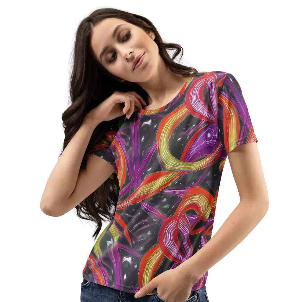 Sonic Petals on Women's Crew Neck T-Shirt — Left Front