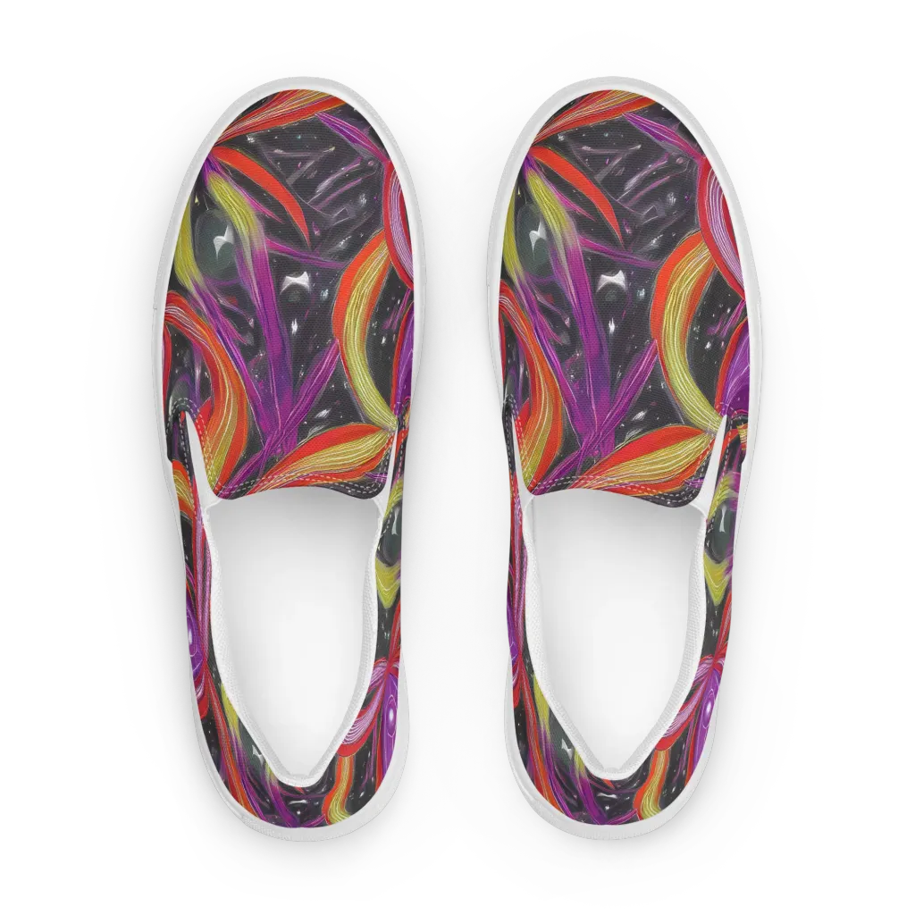 Sonic Petals on Men's Slip-On Canvas Shoes — Front
