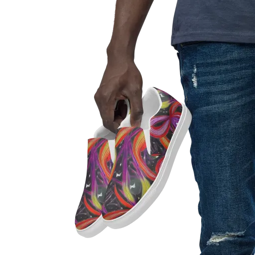 Sonic Petals on a Men's Slip-On Canvas Shoes
