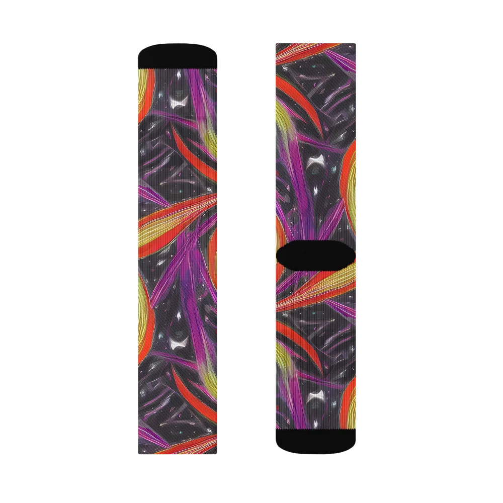 Sonic Petals on Socks — Left Sock