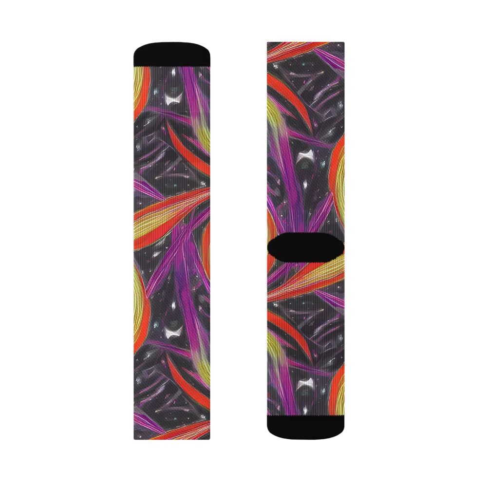 Sonic Petals on Socks — Right Sock