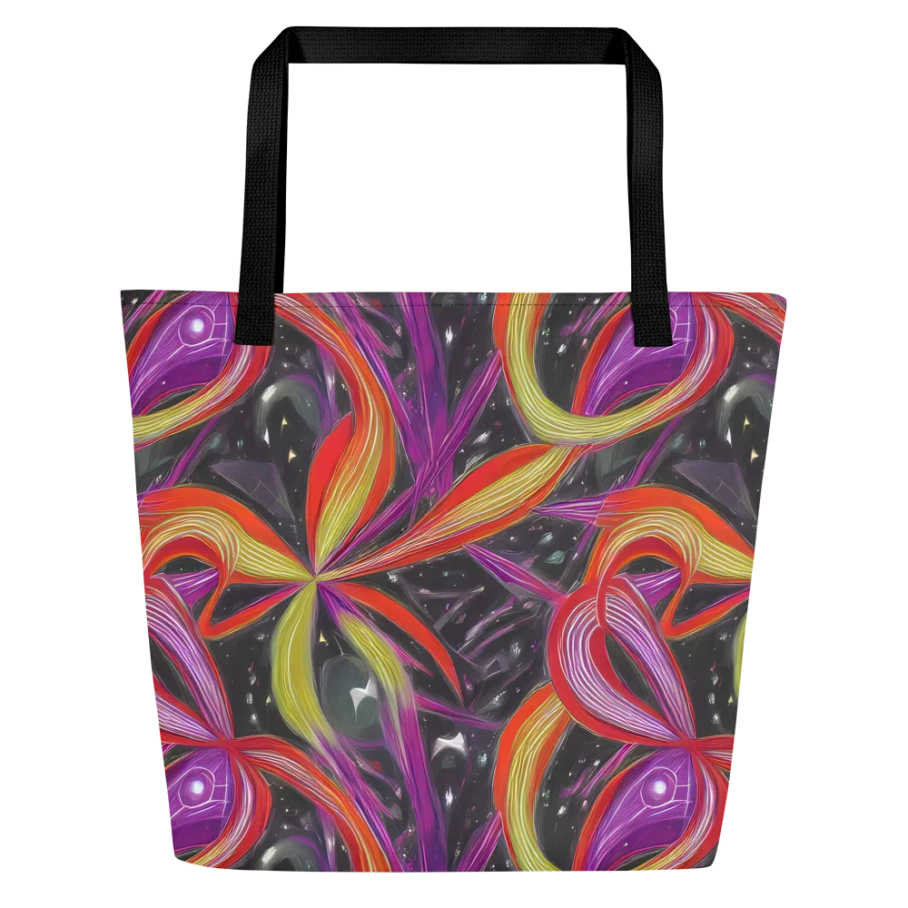 Sonic Petals on Large Tote Bag W/ Pocket — Front