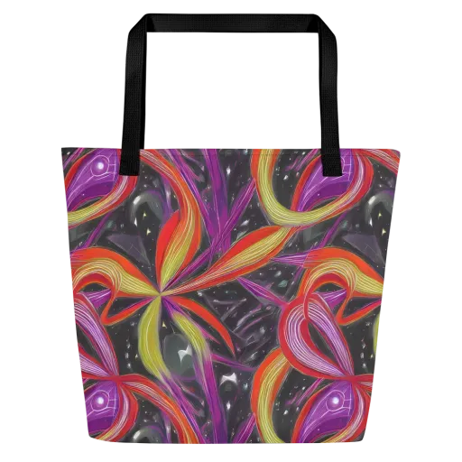 Sonic Petals on a Large Tote Bag W/ Pocket