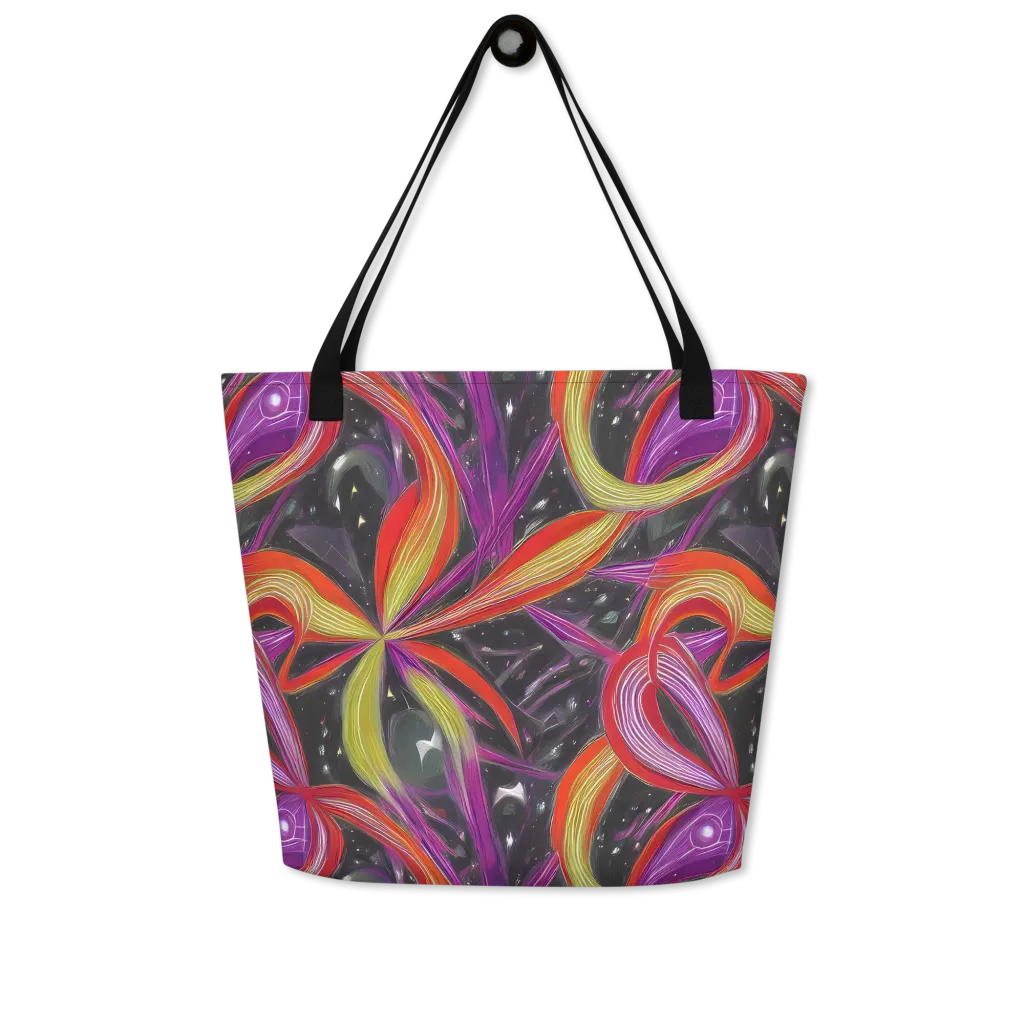Sonic Petals on Large Tote Bag W/ Pocket — Front