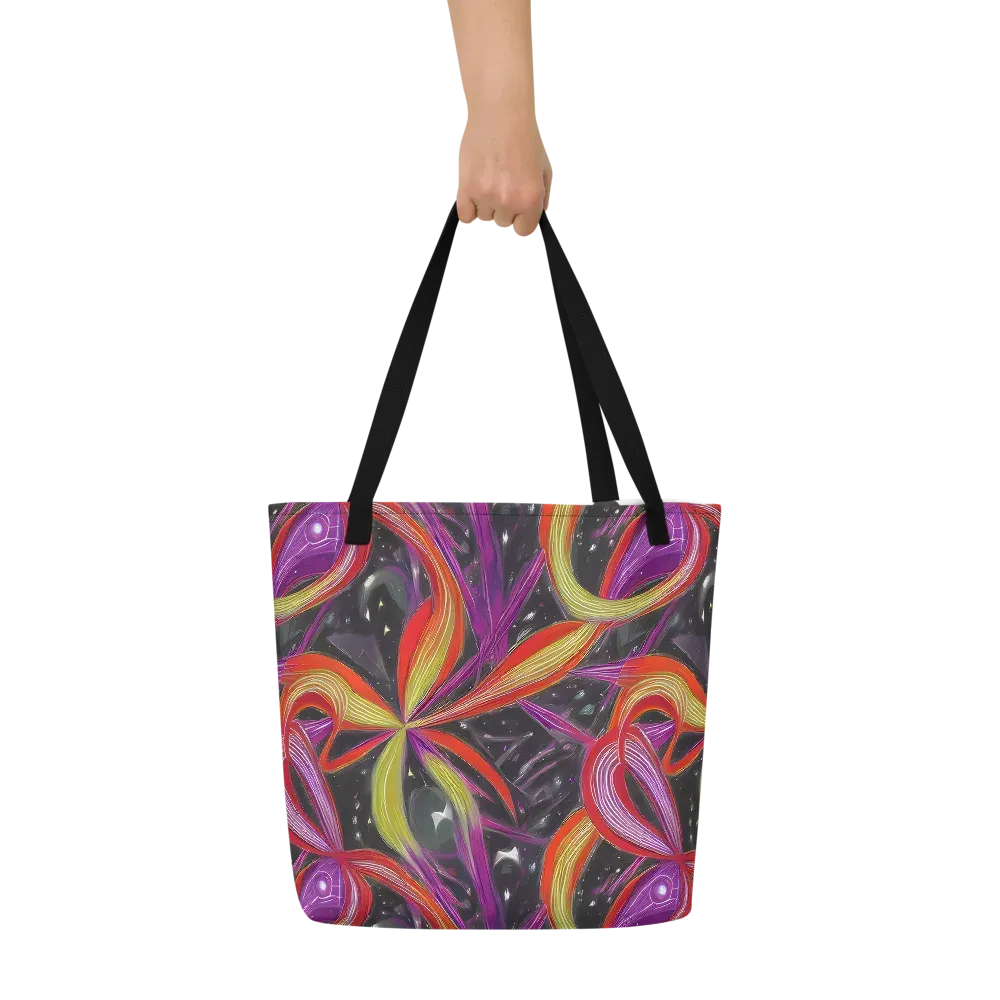 Sonic Petals on Large Tote Bag W/ Pocket — Front