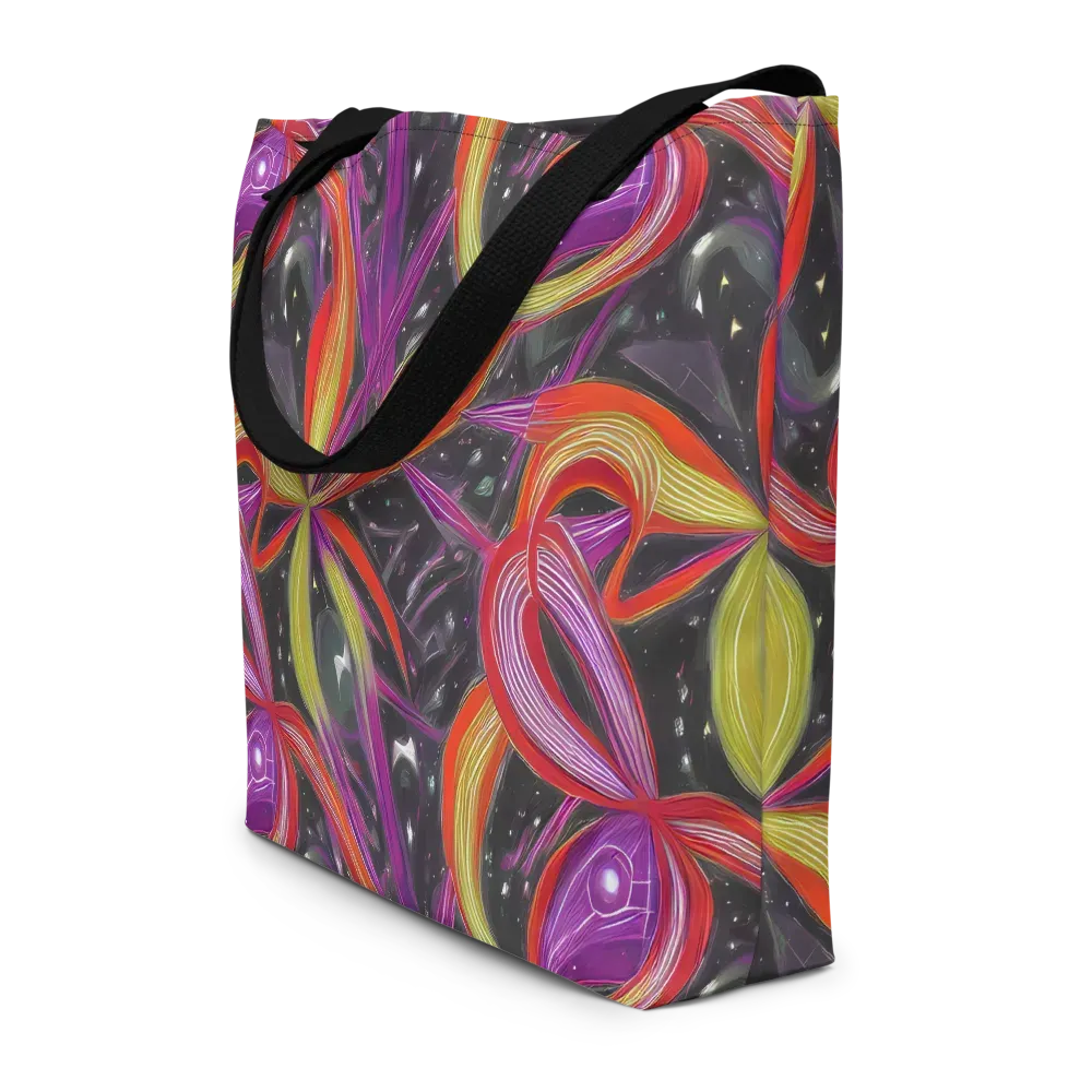Sonic Petals on Large Tote Bag W/ Pocket — Front
