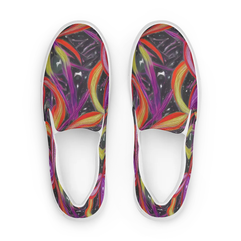 Sonic Petals on Women's Slip-On Canvas Shoes — Front