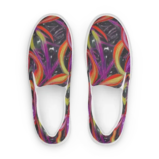 Sonic Petals on a Women's Slip-On Canvas Shoes