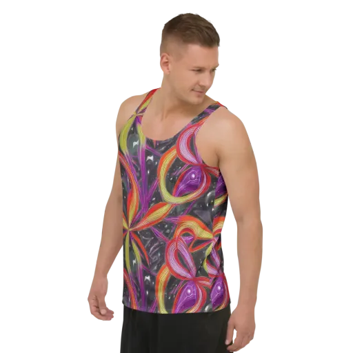 Sonic Petals on a Men's Tank Top