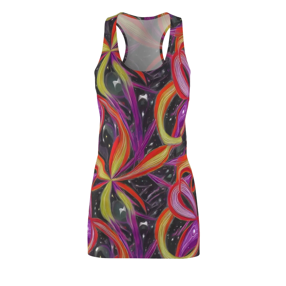 Sonic Petals on Racerback Dress — Front