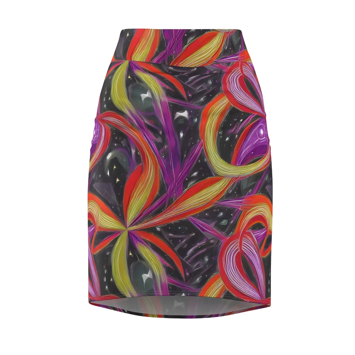 Sonic Petals on Pencil Skirt — Front