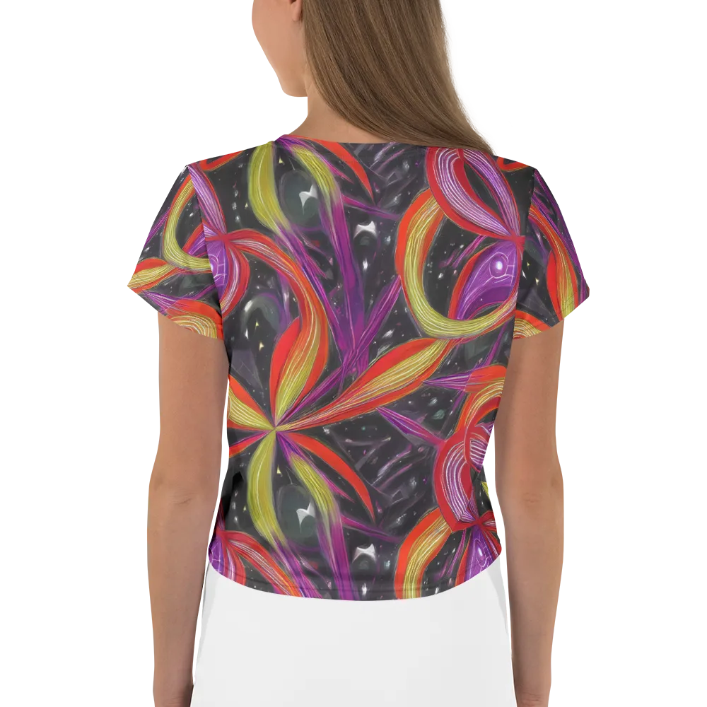 Sonic Petals on Crop Tee — Back