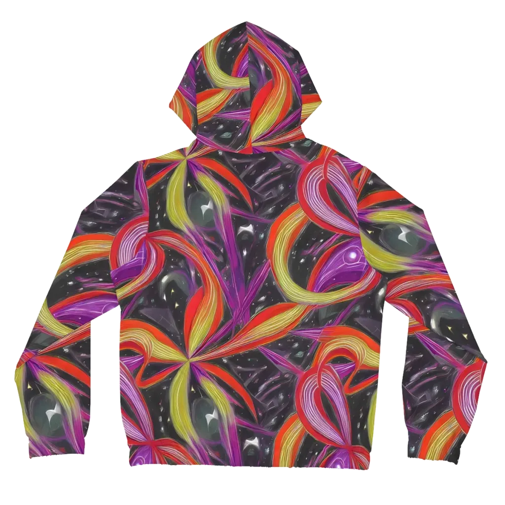 Sonic Petals on Women's Full-Zip Hoodie — Back