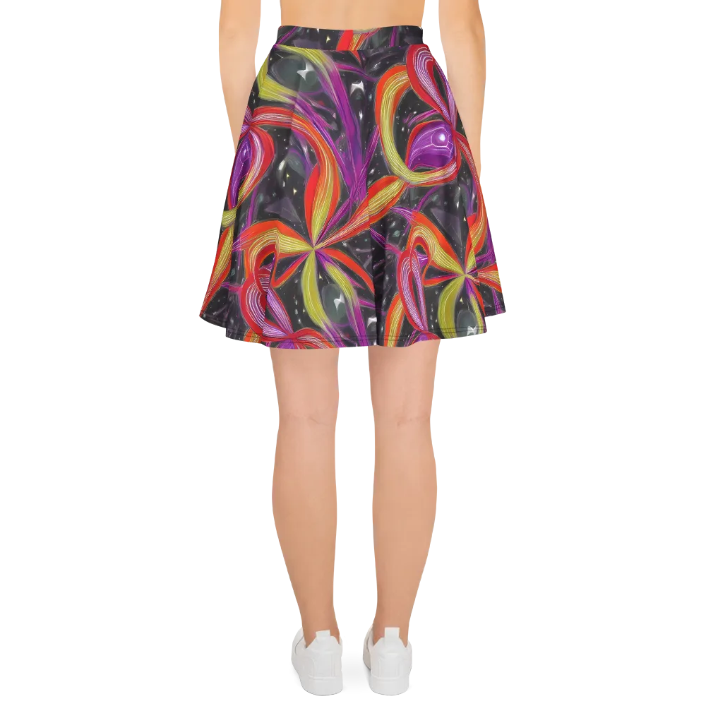 Sonic Petals on Skater Skirt — Back