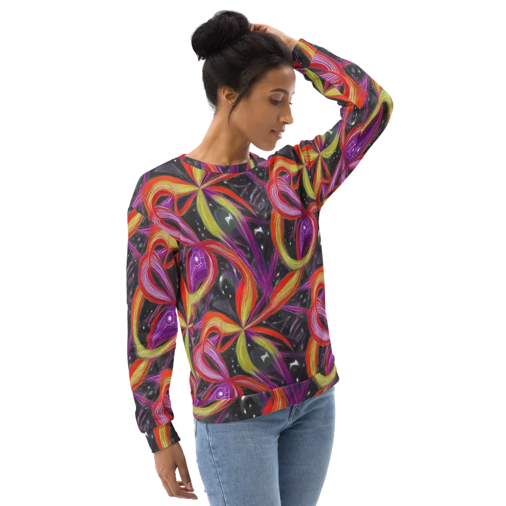 Sonic Petals on Sweatshirt — Right Front