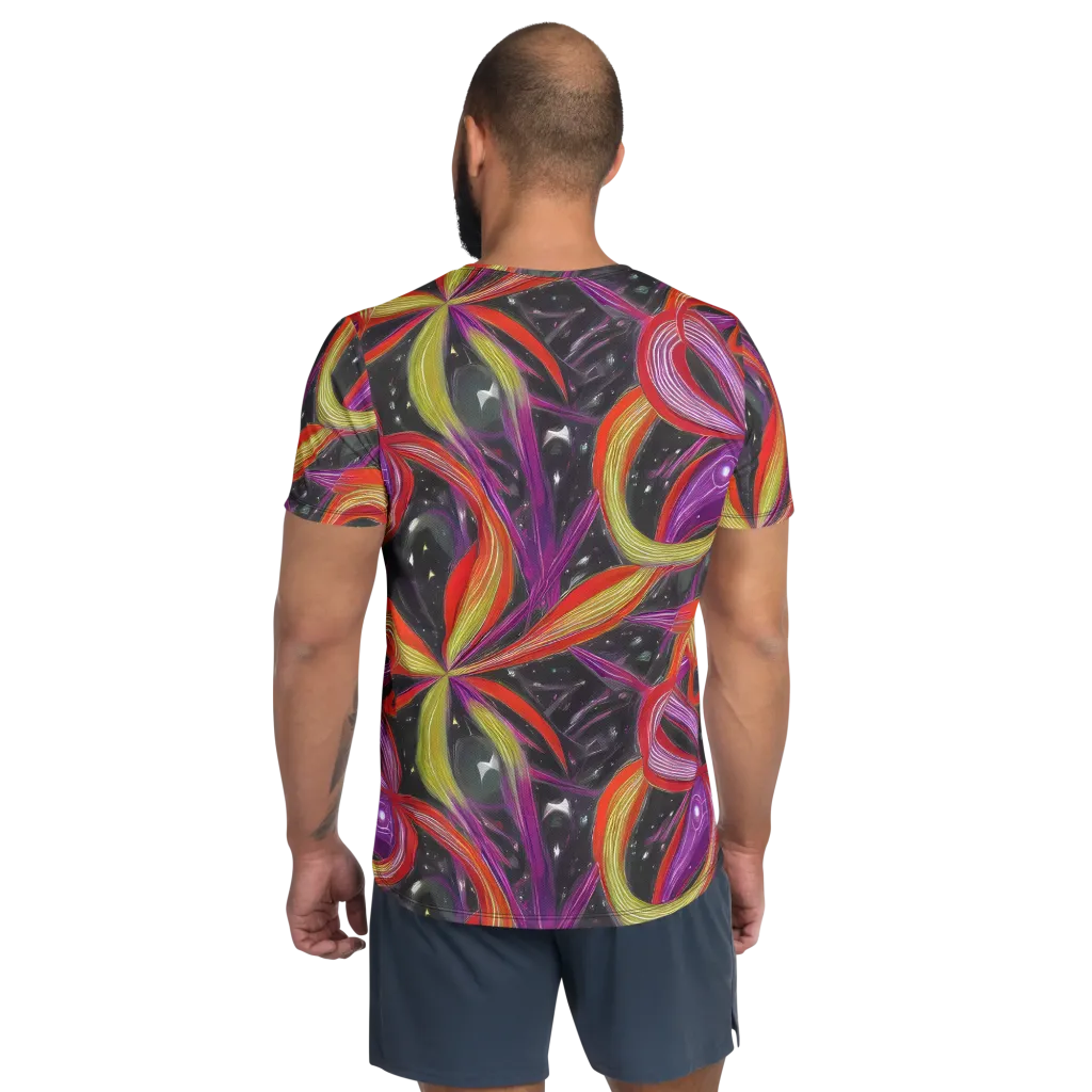 Sonic Petals on Men's Athletic T-Shirt — Back