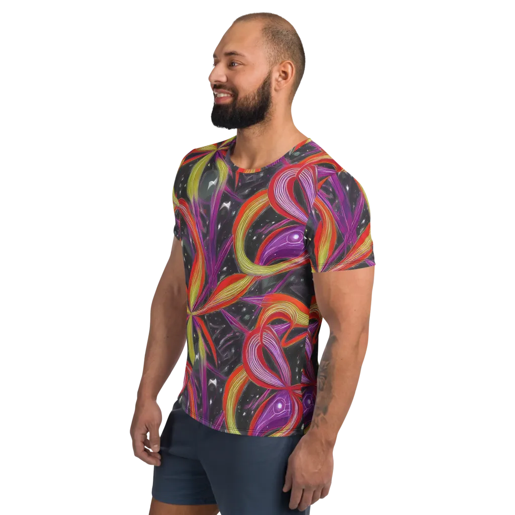 Sonic Petals on Men's Athletic T-Shirt — Left
