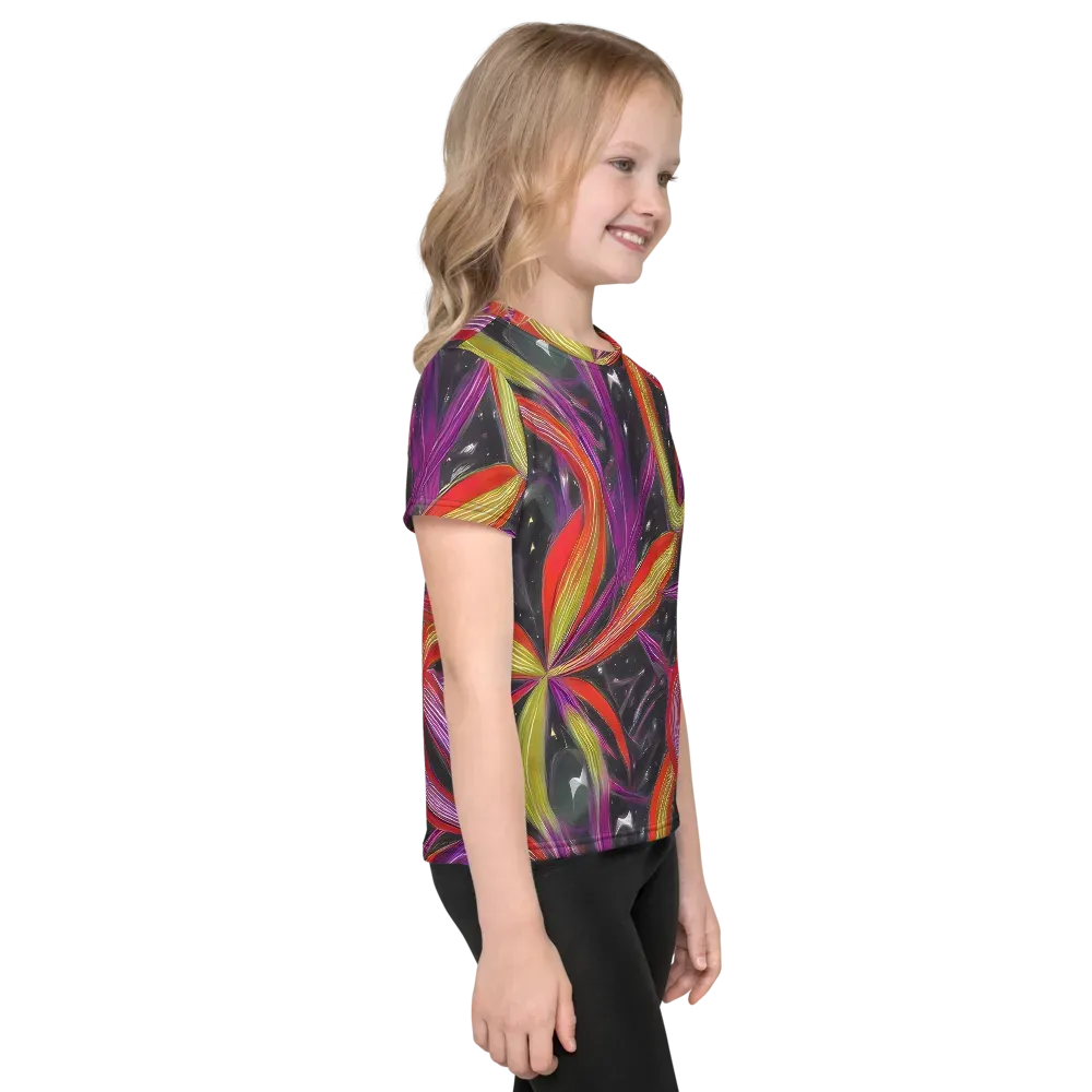 Sonic Petals on Kids Crew Neck T-Shirt — Right