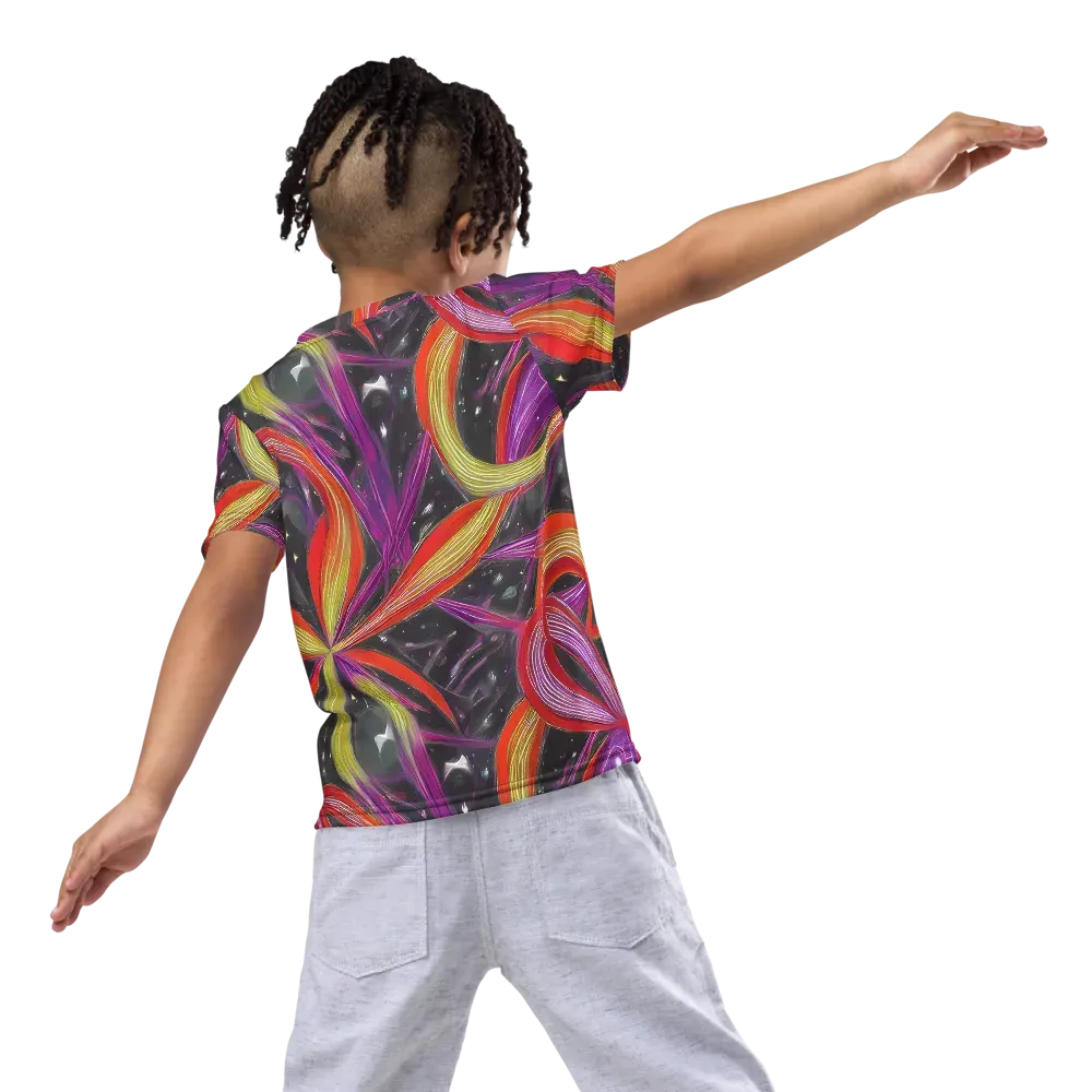 Sonic Petals on Kids Crew Neck T-Shirt — Back