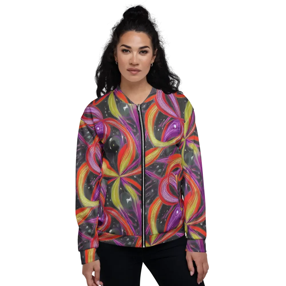 Sonic Petals on Bomber Jacket — Front