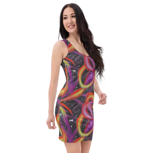 Sonic Petals on a Bodycon Dress