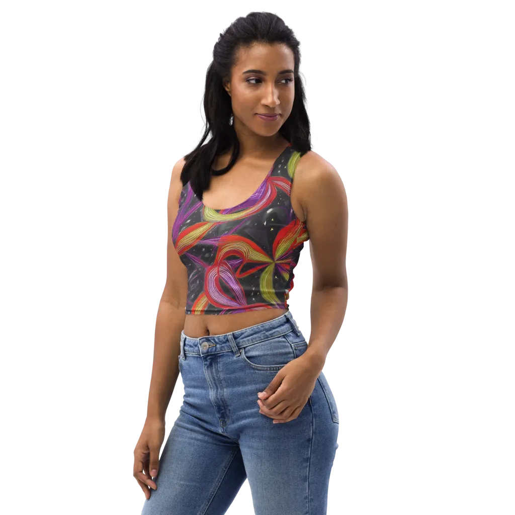Sonic Petals on Crop Top — Left Front