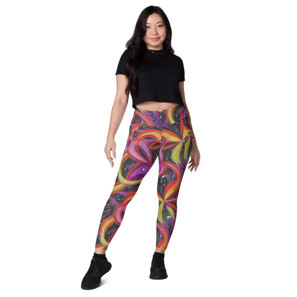 Sonic Petals on Leggings with Pockets — Front