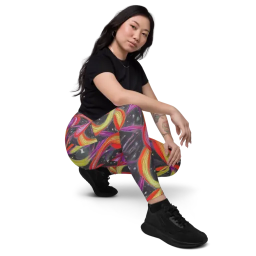 Sonic Petals on a Leggings with Pockets
