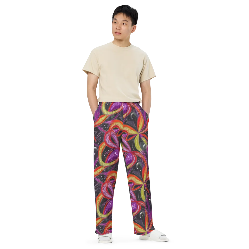 Sonic Petals on Wide-Leg Pants — Front