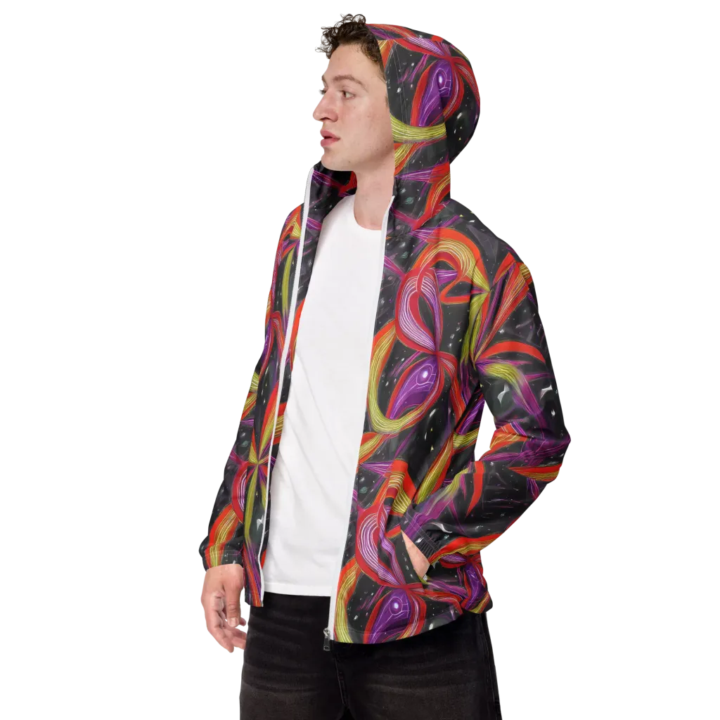 Sonic Petals on Men's Windbreaker — Left Front