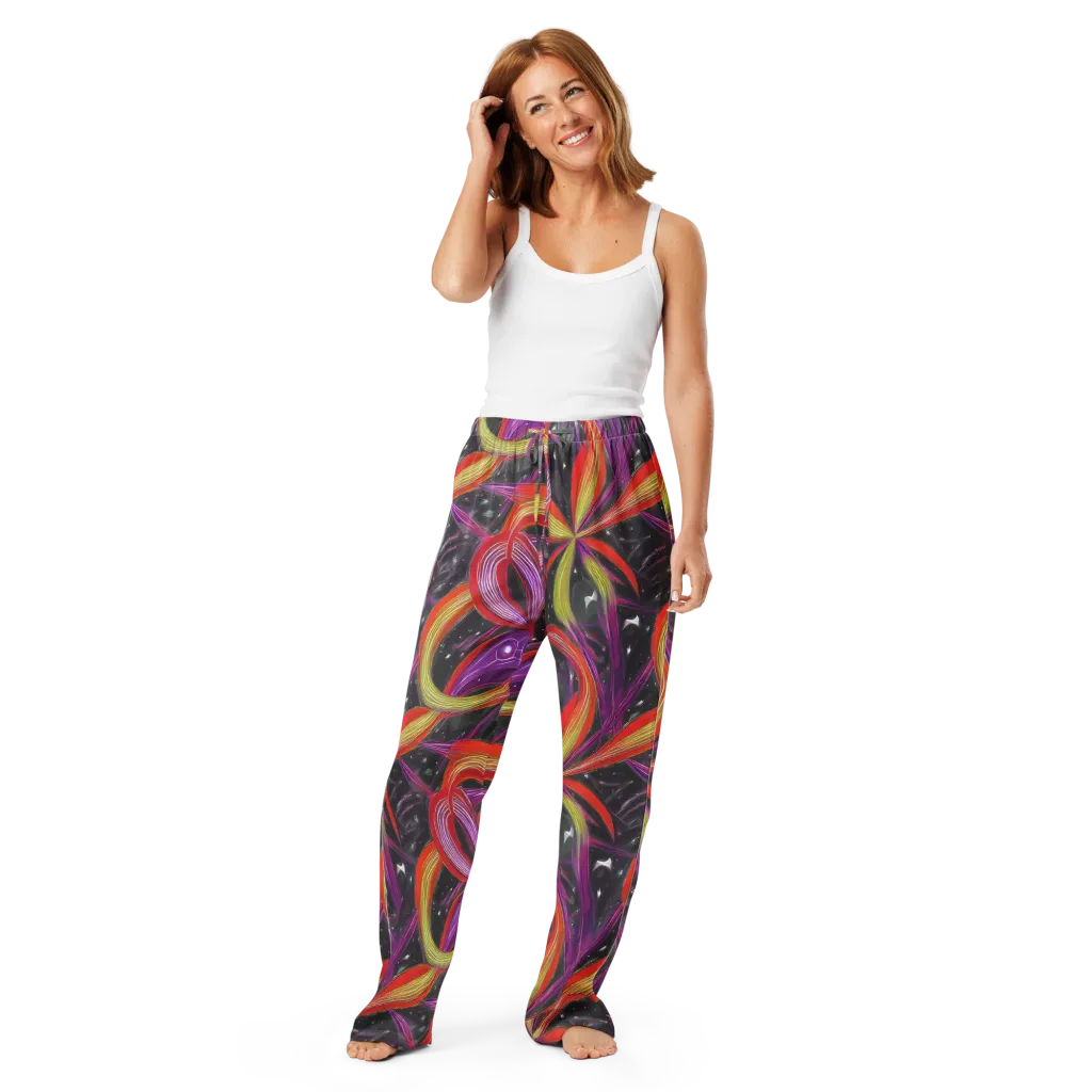 Sonic Petals on Women's Pajama Pants — Front