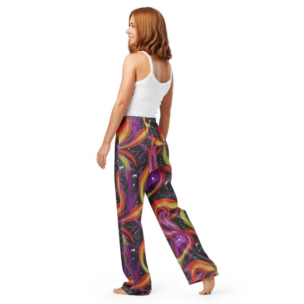 Sonic Petals on Women's Pajama Pants — Back
