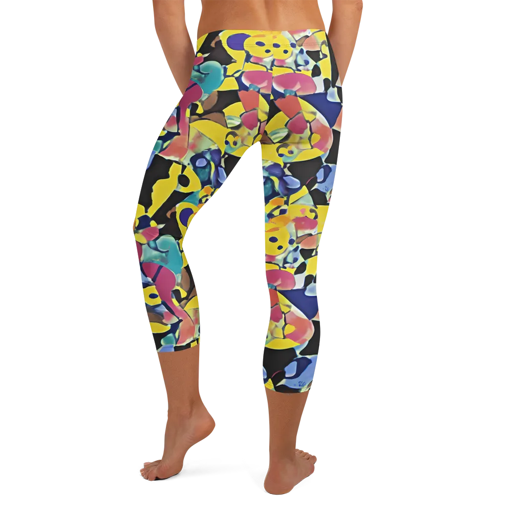 Vivid Collide on Capri Leggings — Back