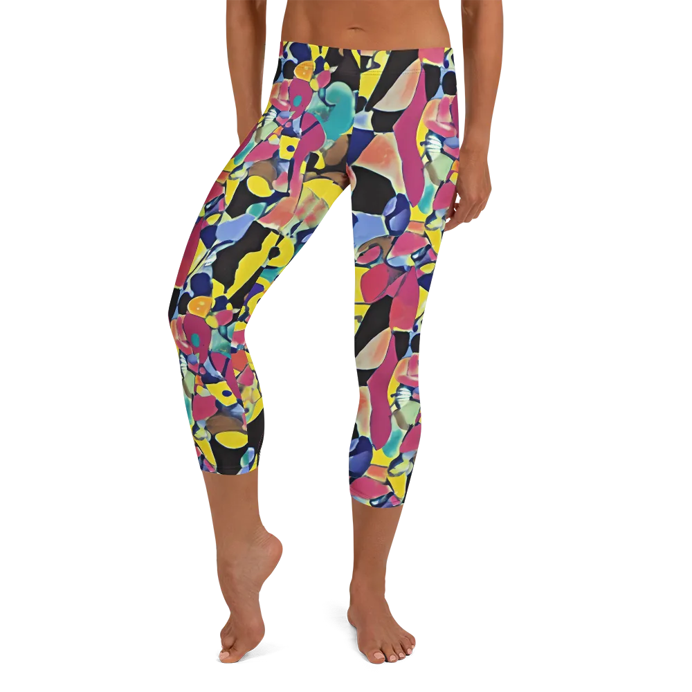 Vivid Collide on Capri Leggings — Front