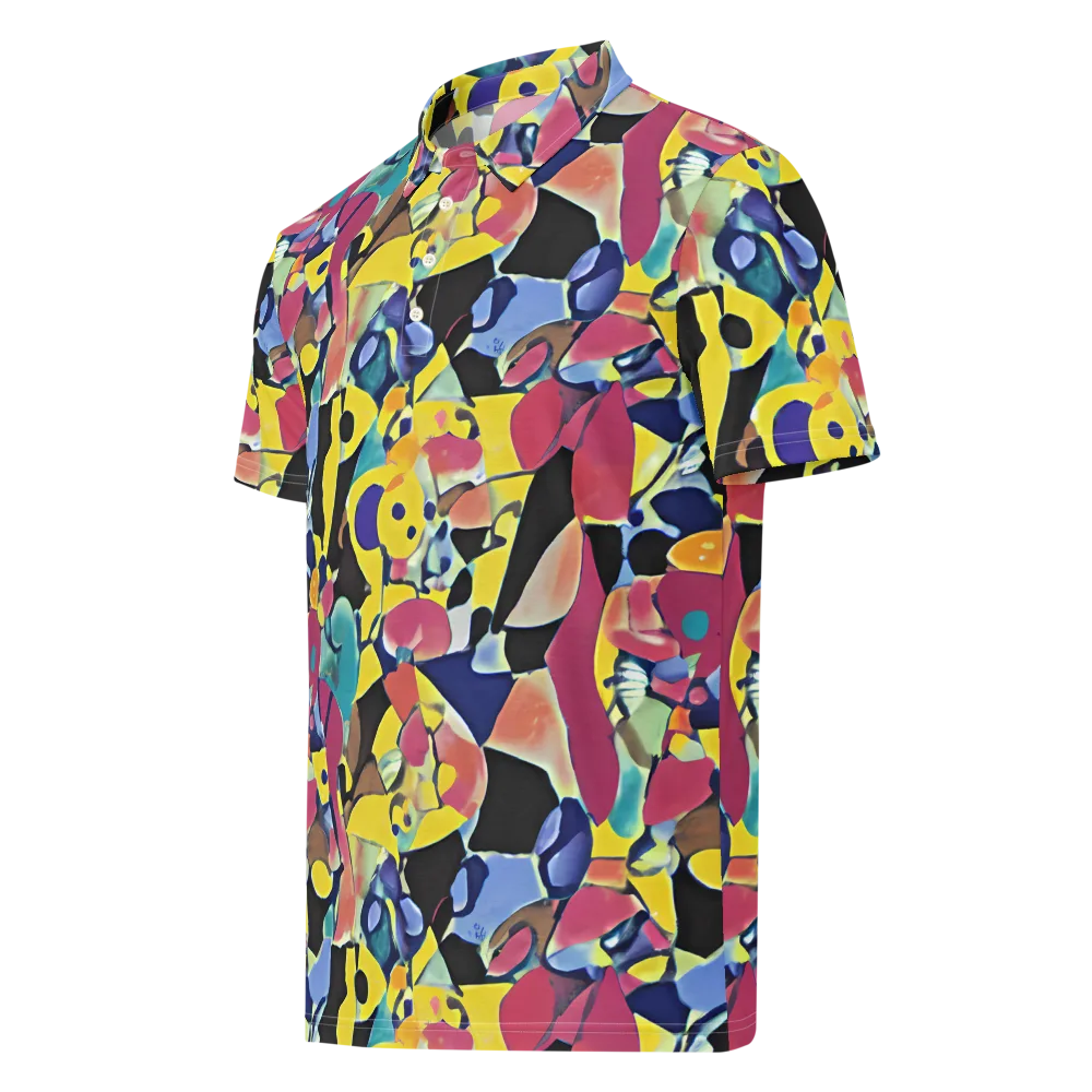 Vivid Collide on Men's Slim Fit Polo Shirt — Left Front
