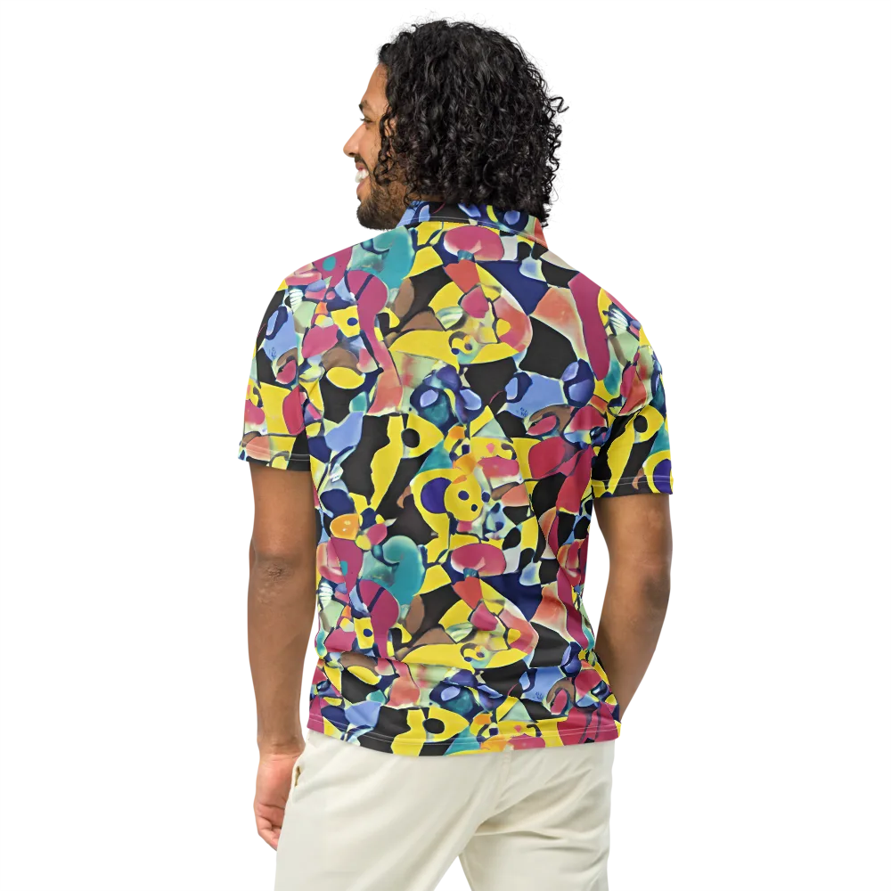 Vivid Collide on Men's Slim Fit Polo Shirt — Back