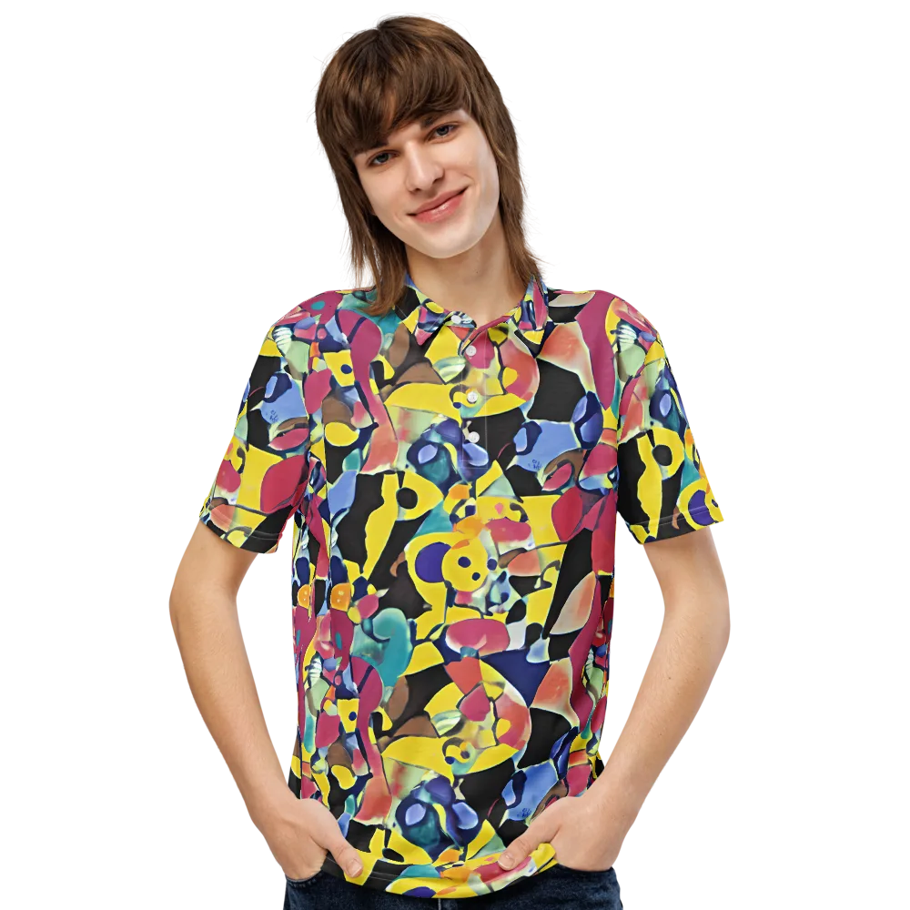 Vivid Collide on Men's Slim Fit Polo Shirt — Front