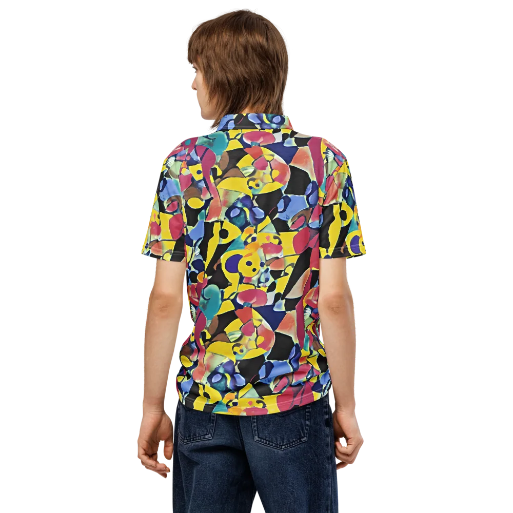 Vivid Collide on Men's Slim Fit Polo Shirt — Back