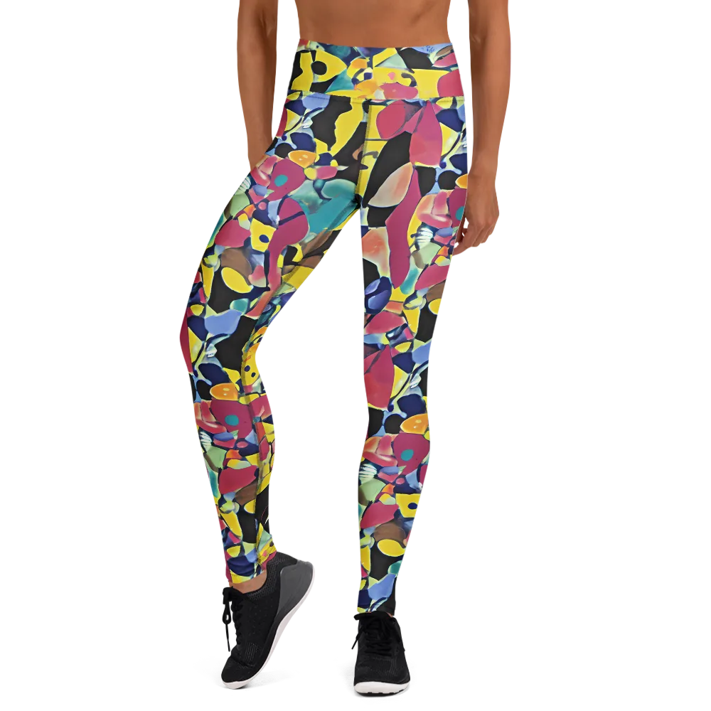 Vivid Collide on Yoga Leggings — Front
