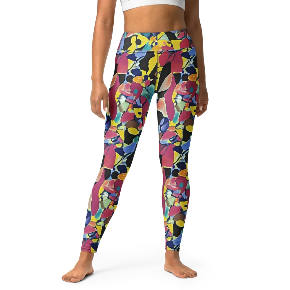Vivid Collide on Yoga Leggings — Front