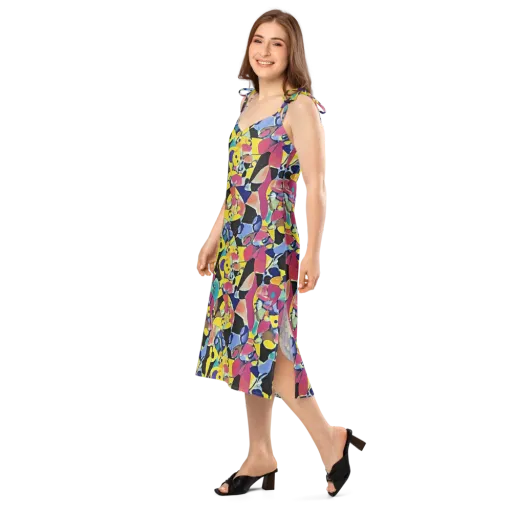 Vivid Collide on a Slip Dress