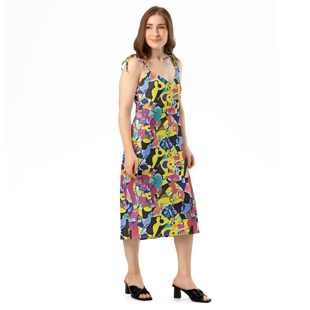 Vivid Collide on Slip Dress — Right Front