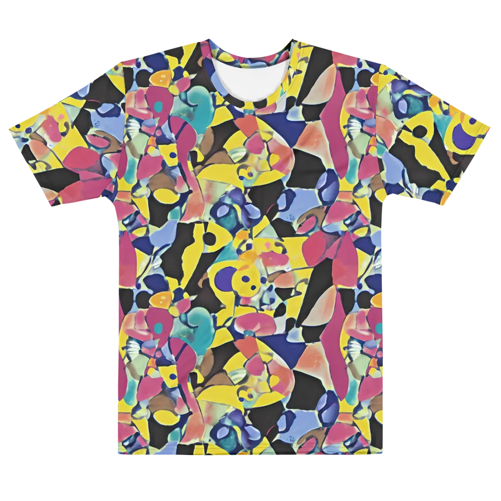 Vivid Collide on Men's Cotton Crew Neck T-Shirt — Front