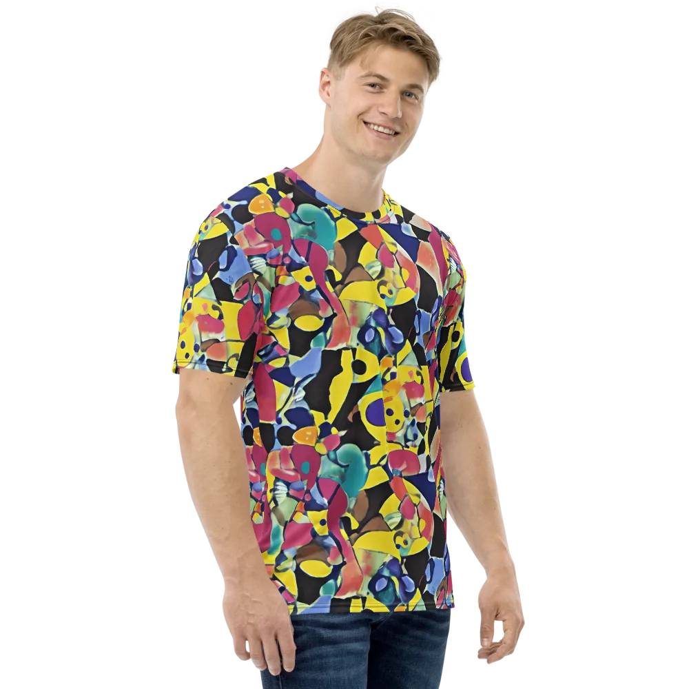 Vivid Collide on Men's Crew Neck T-Shirt — Right