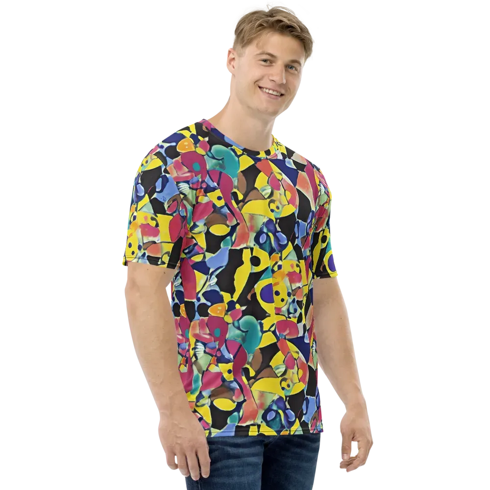 Vivid Collide on Men's Crew Neck T-Shirt — Right