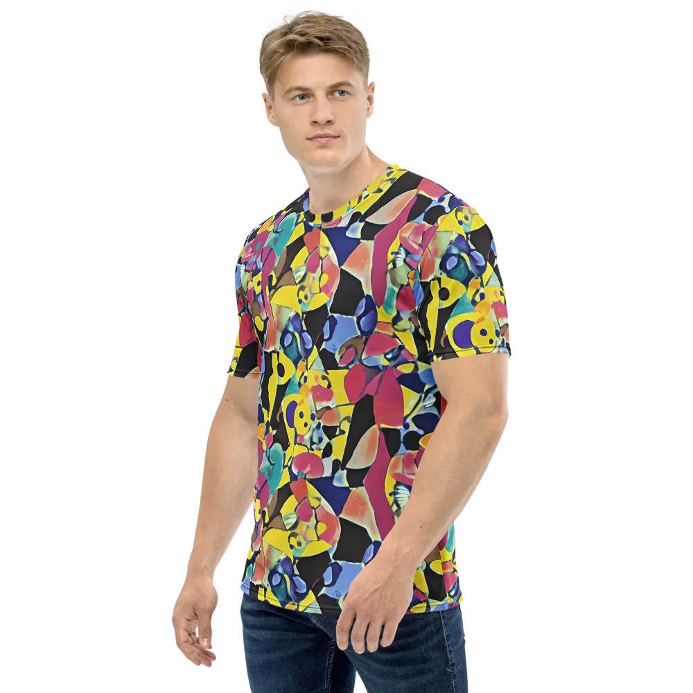 Vivid Collide on Men's Crew Neck T-Shirt — Left