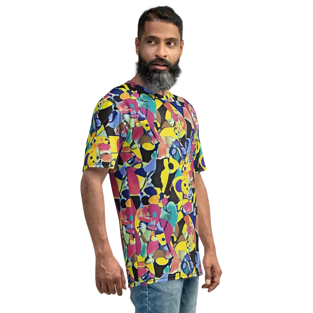 Vivid Collide on Men's Crew Neck T-Shirt — Right